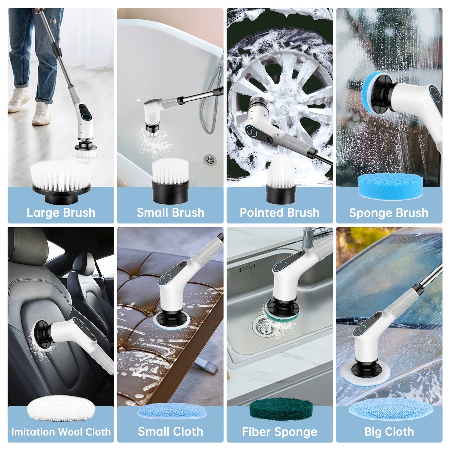 Dovety 9 in 1 Multifunctional Electric Spin Scrubber